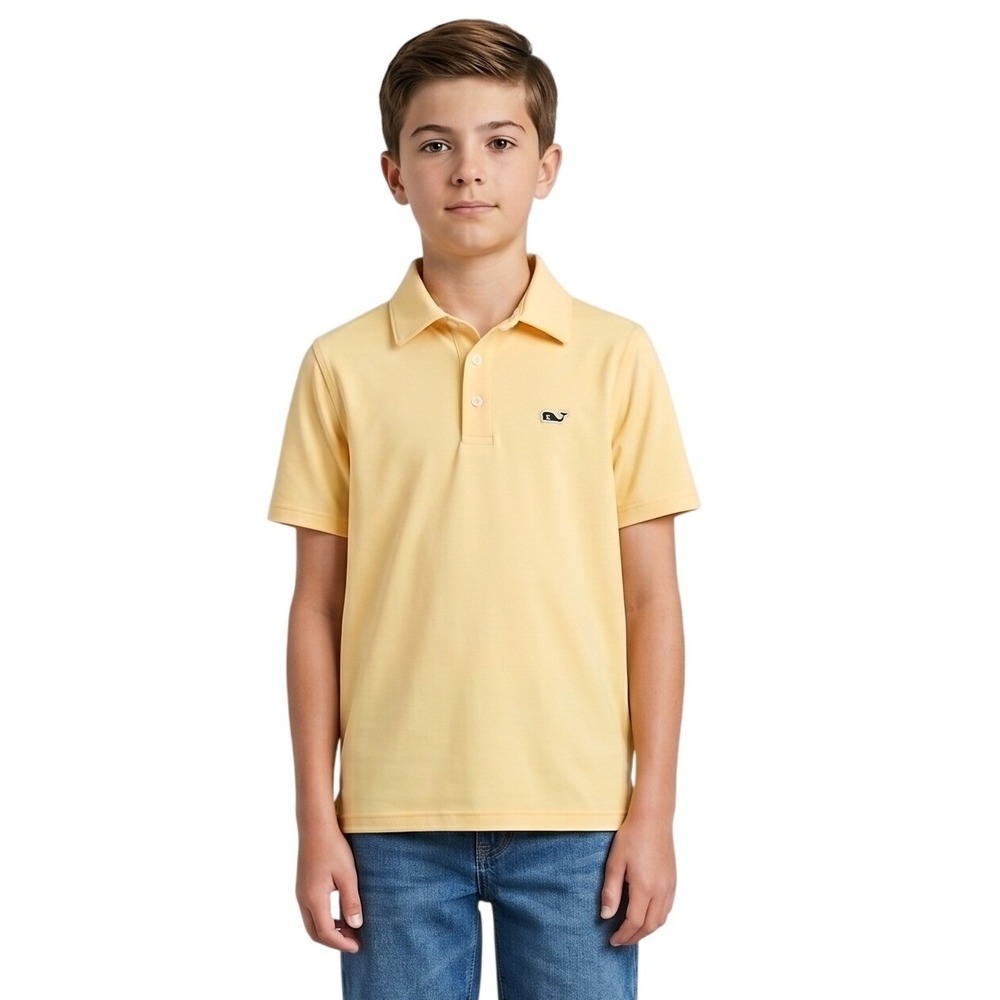 VINEYARD VINES Boys' Performance Sankaty Polo Shirt Tech Medium 12-14